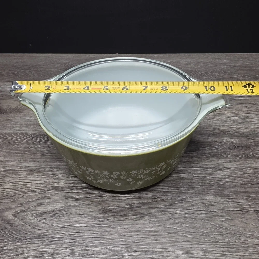 Pyrex Round Casserole Dish (475B) W/Lid (475) 2.5Q - Crazy Daisy/Spring Blossom